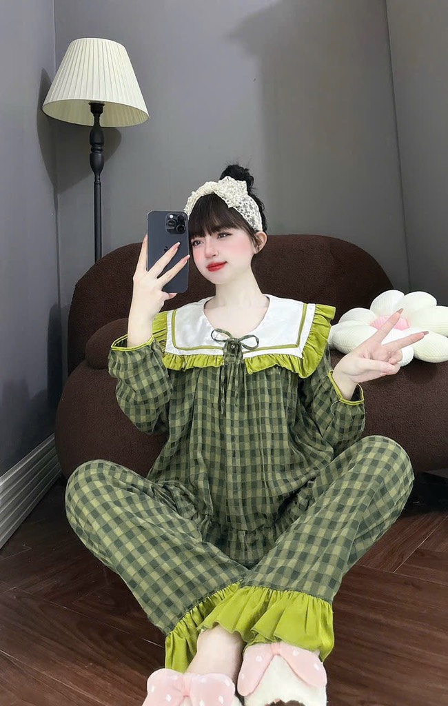 Đồ bộ tiểu thư lụa đũi nhung