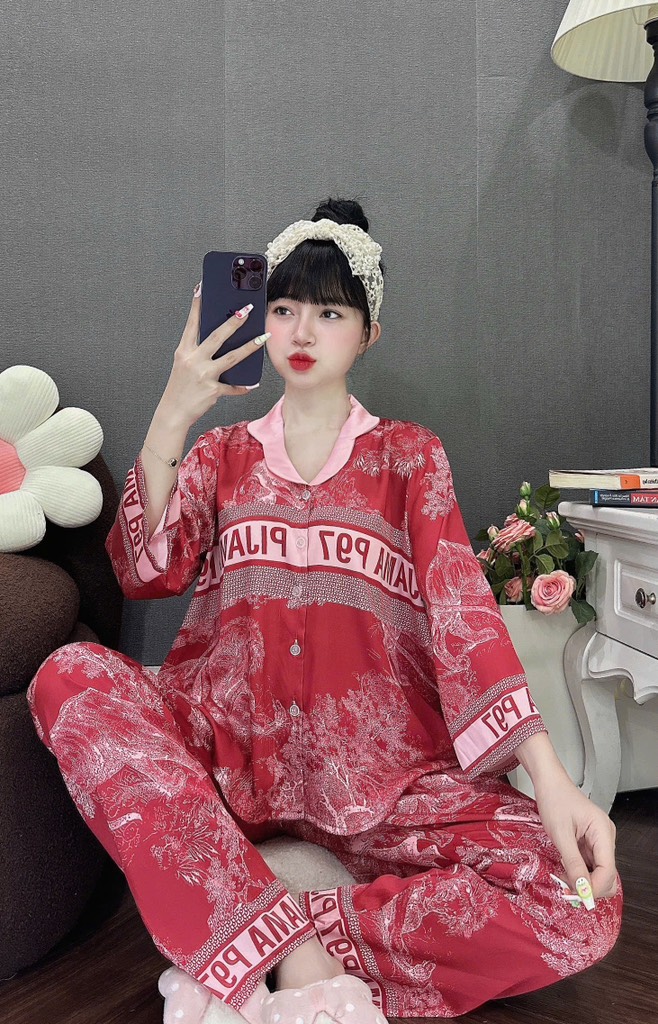 Đồ bộ tay lững lụa latin