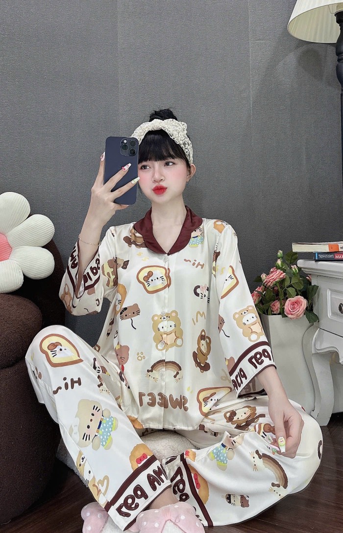 Đồ bộ tay lững lụa latin