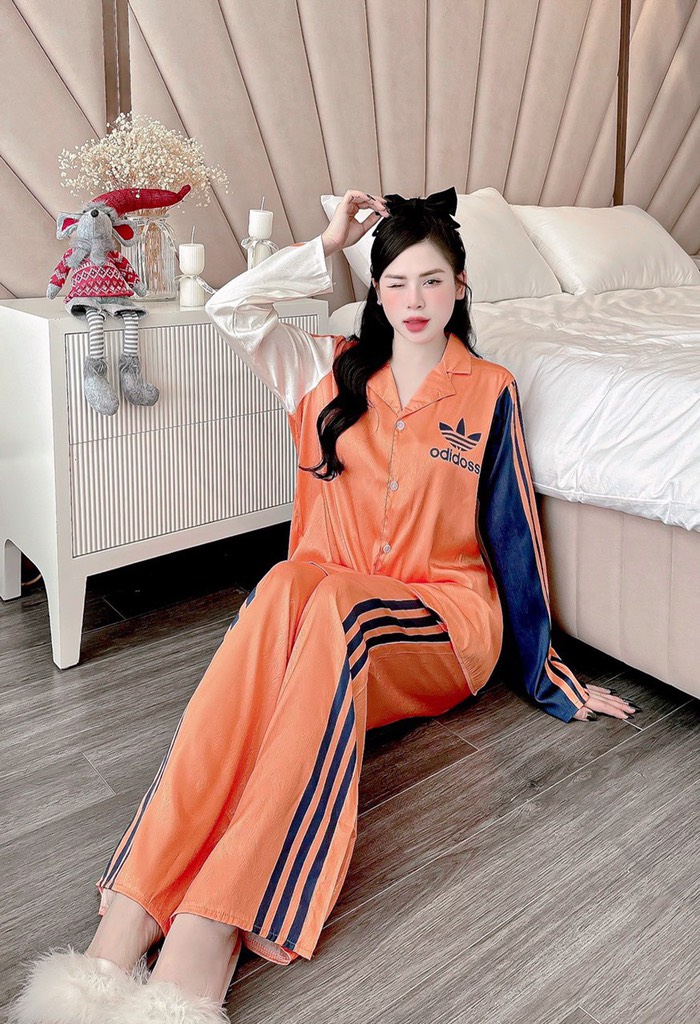 Đồ bộ tay dài lụa xước mềm mịn