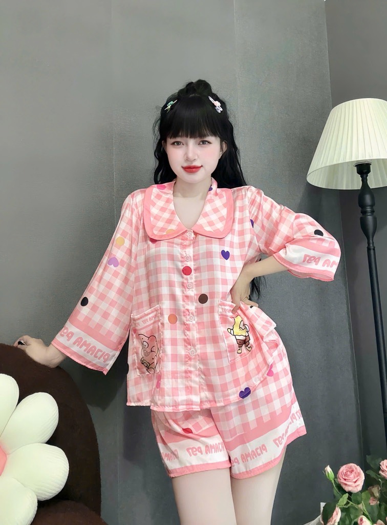 Đồ bộ đùi cổ sen tay lững lụa latin cao cấp