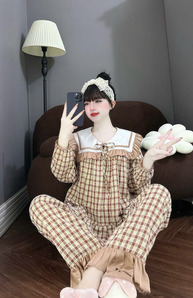 Đồ bộ tiểu thư lụa đũi nhung