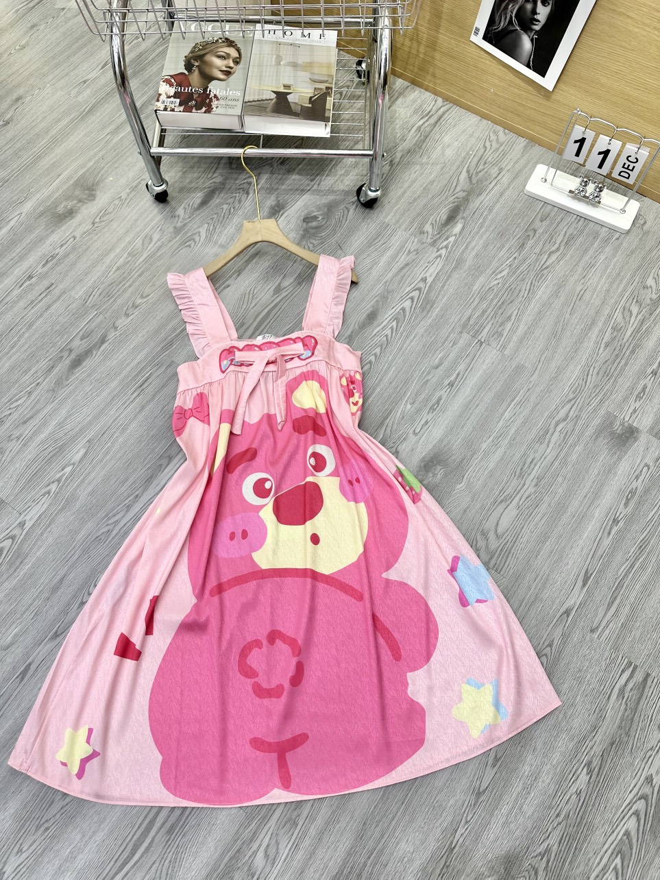 Đầm cánh tiên lụa xước mềm mịn