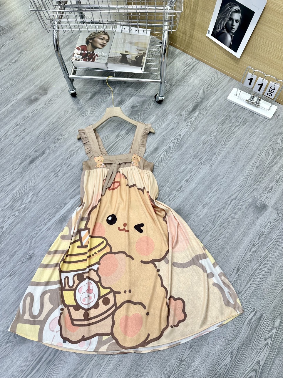 Đầm cánh tiên lụa xước mềm mịn