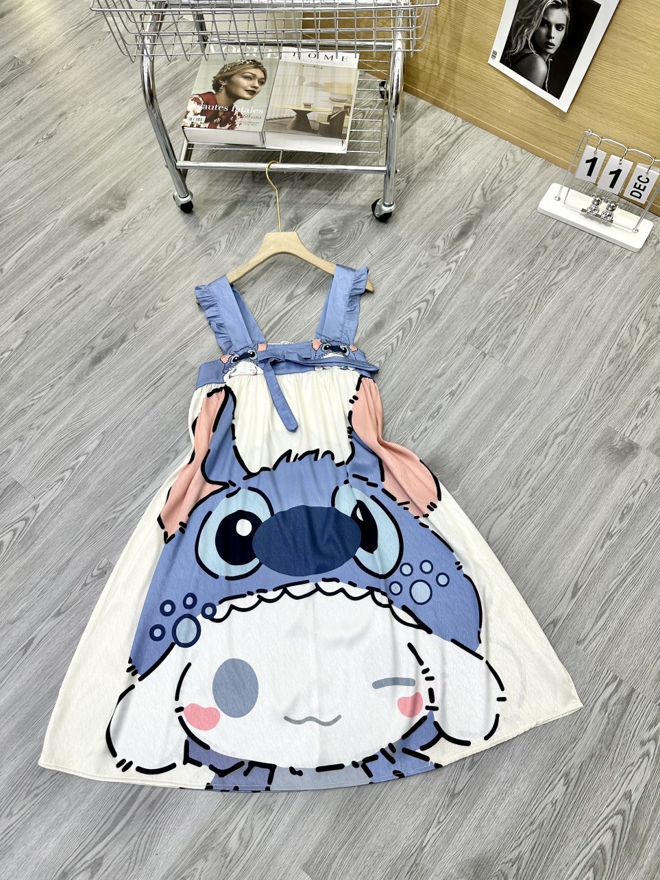 Đầm cánh tiên lụa xước mềm mịn