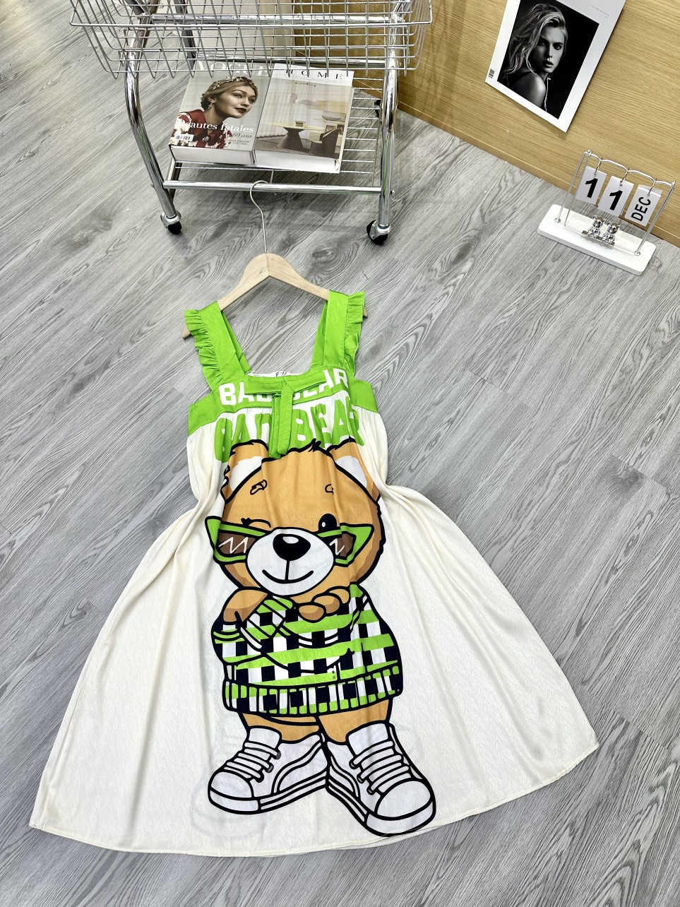 Đầm cánh tiên lụa xước mềm mịn