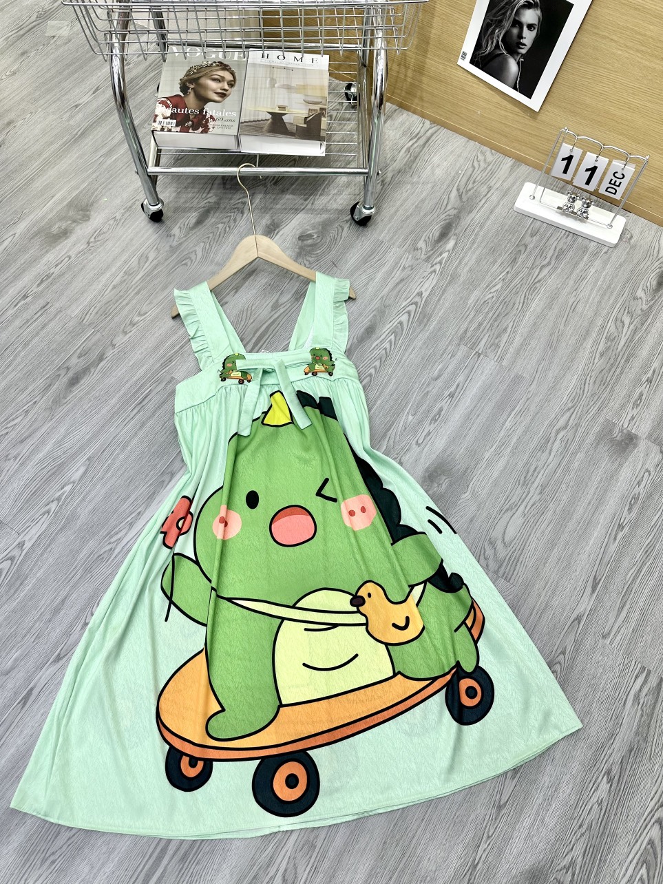 Đầm cánh tiên lụa xước mềm mịn