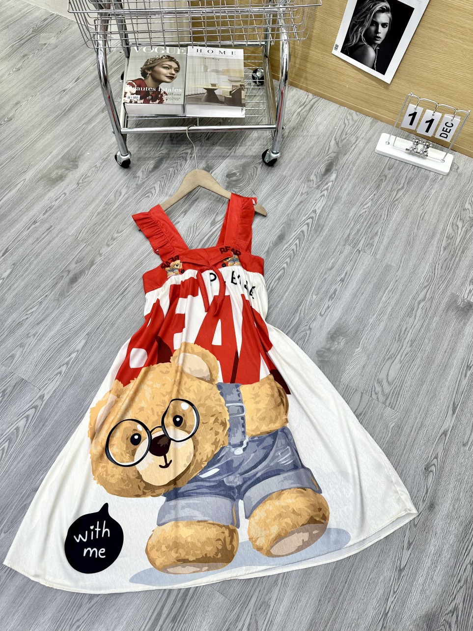 Đầm cánh tiên lụa xước mềm mịn