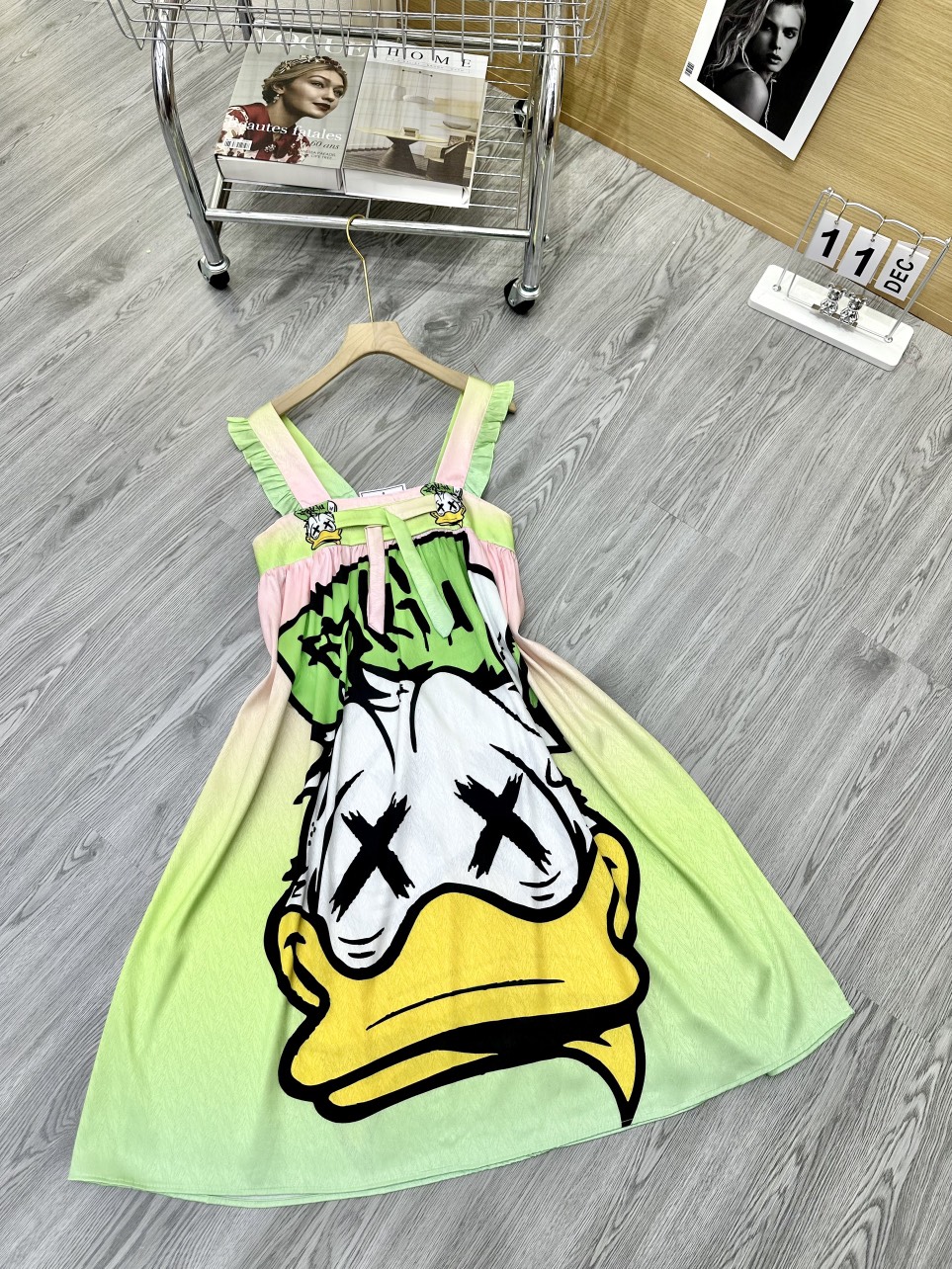 Đầm cánh tiên lụa xước mềm mịn