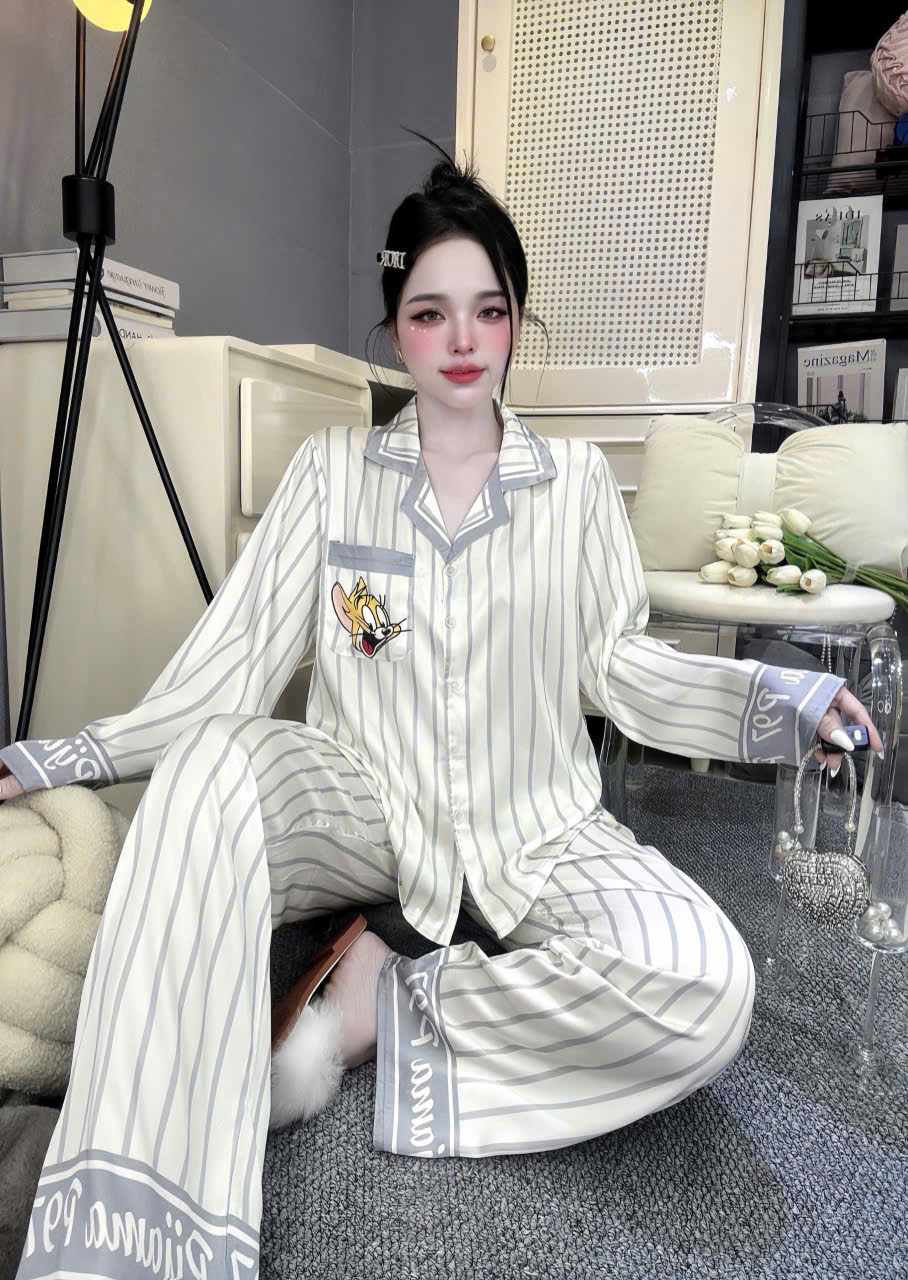 Đồ bộ tay dài lụa latin