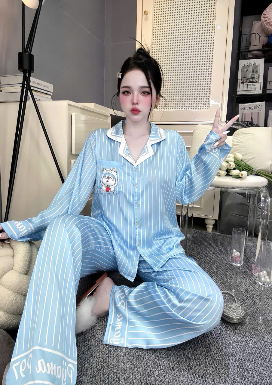Đồ bộ tay dài lụa latin