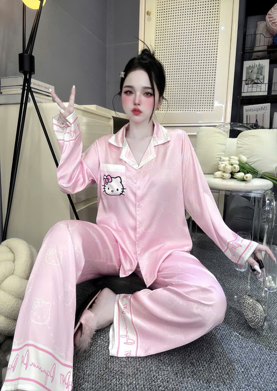 Đồ bộ tay dài lụa latin