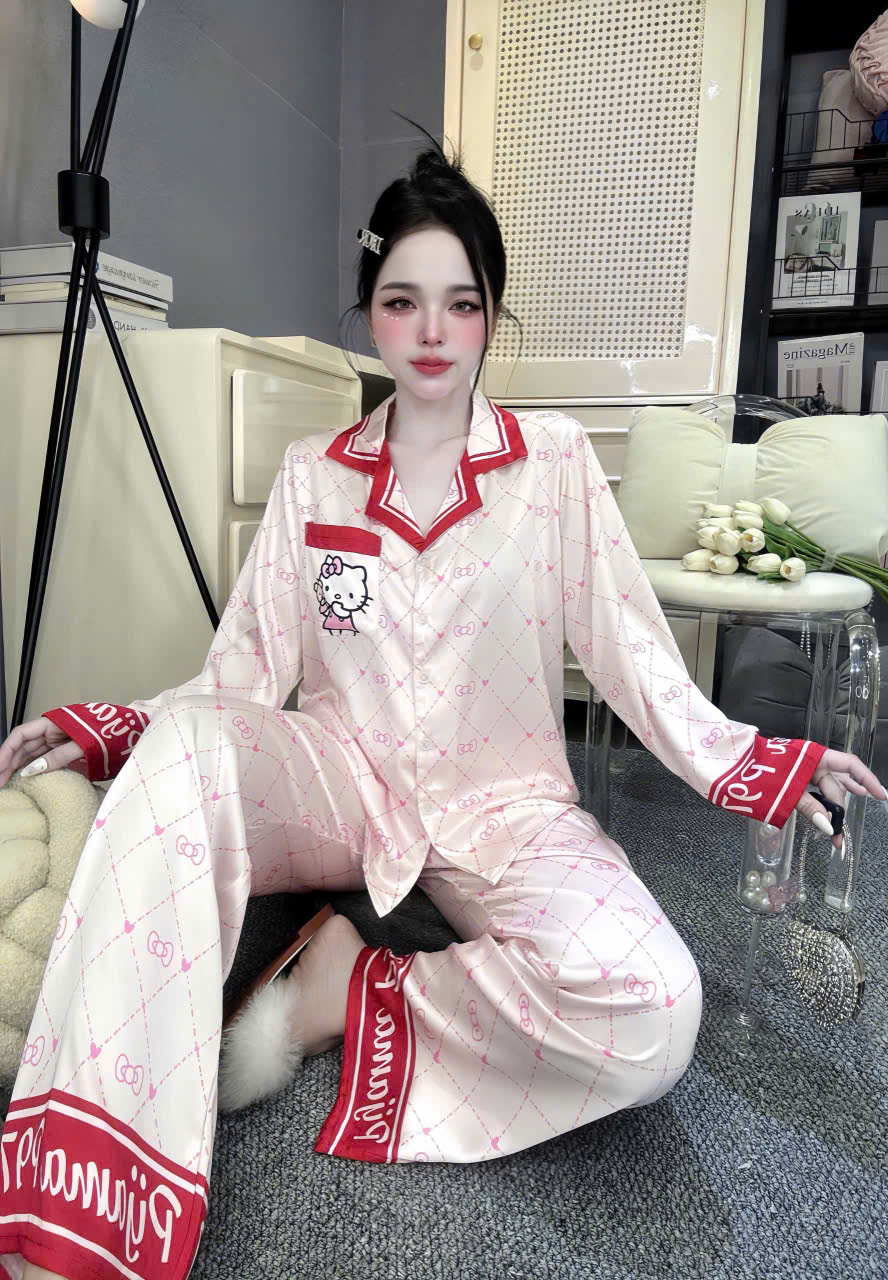 Đồ bộ tay dài lụa latin