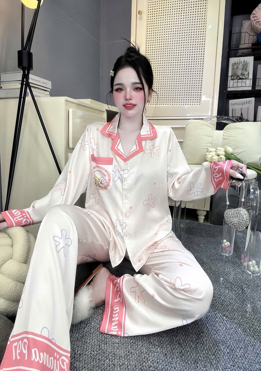 Đồ bộ tay dài lụa latin