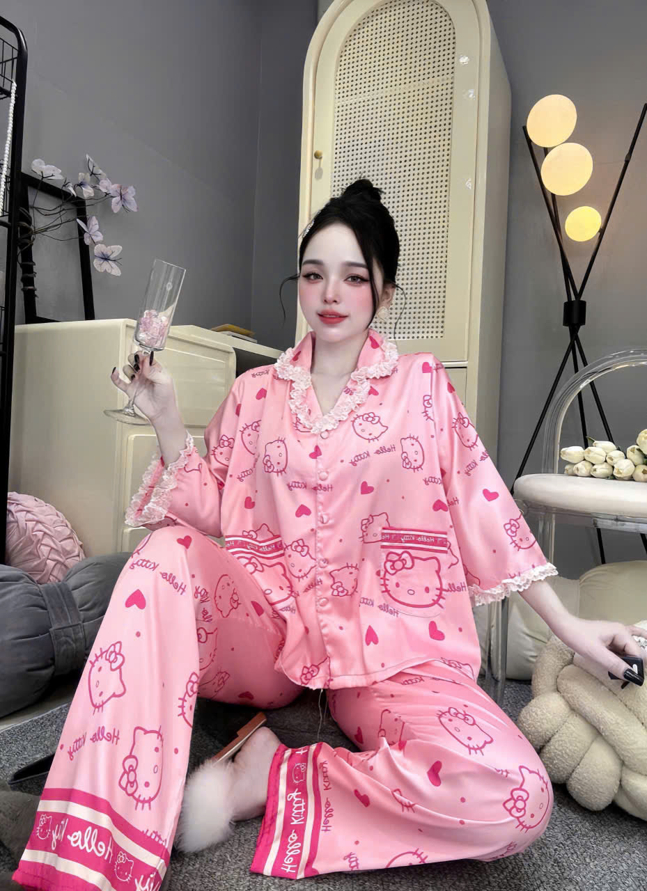 Đồ bộ tay lững lụa latin