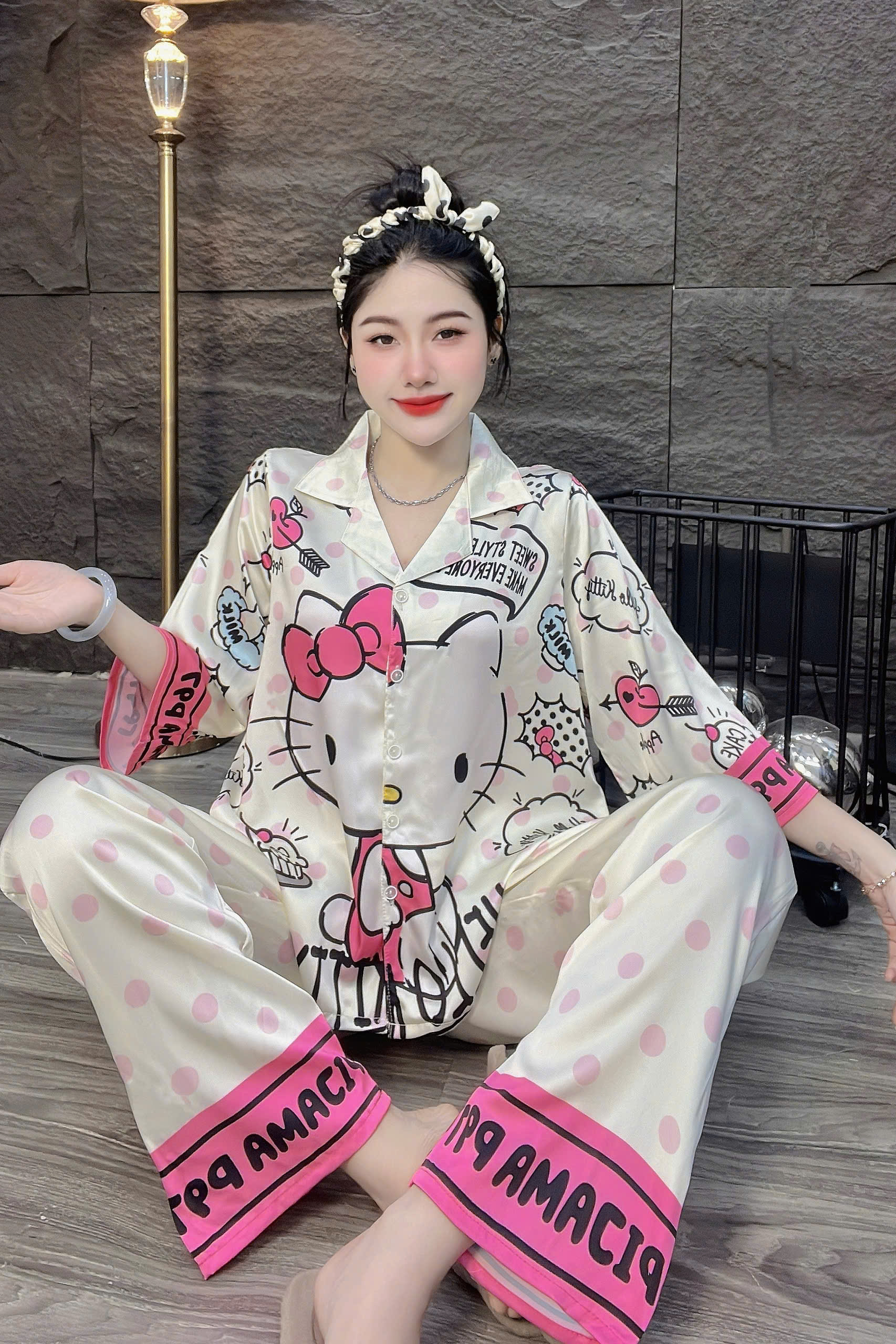 Đồ bộ tay lững lụa latin