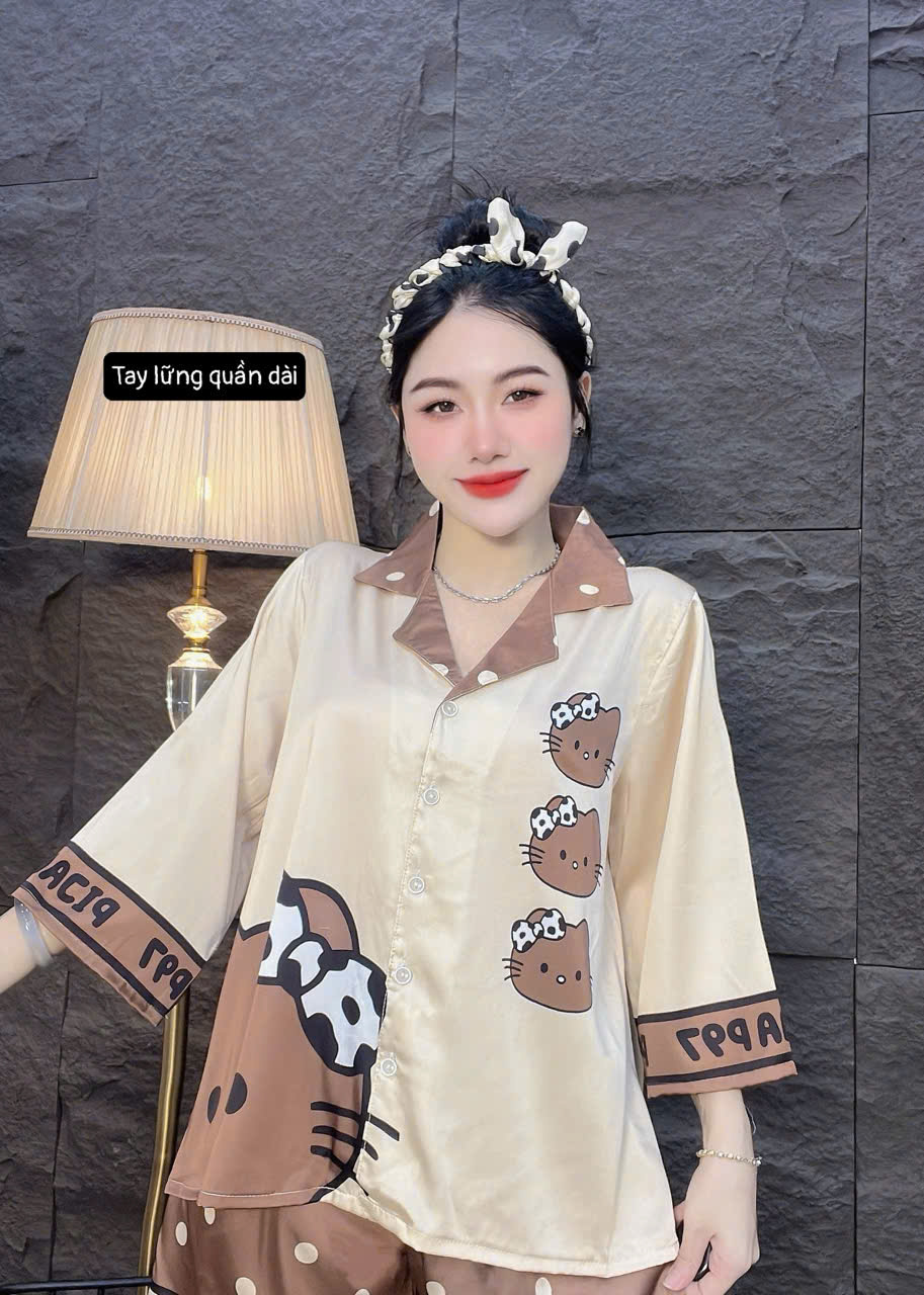 Đồ bộ tay lững lụa latin