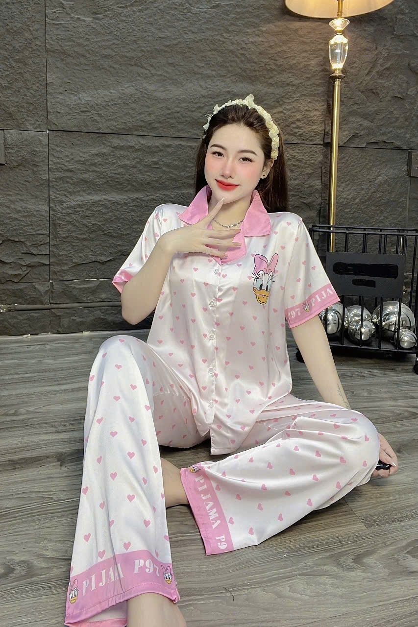 Đồ bộ tay ngắn lụa latin