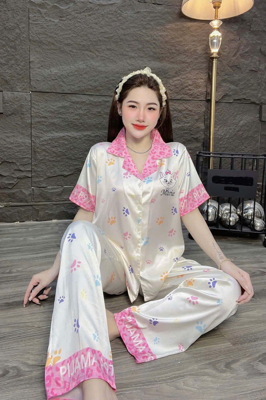 Đồ bộ tay ngắn lụa latin