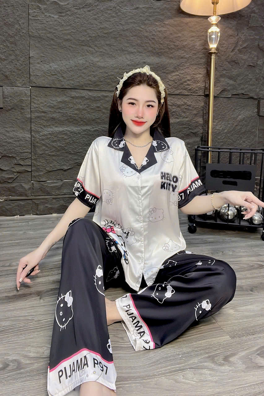 Đồ bộ tay ngắn lụa latin