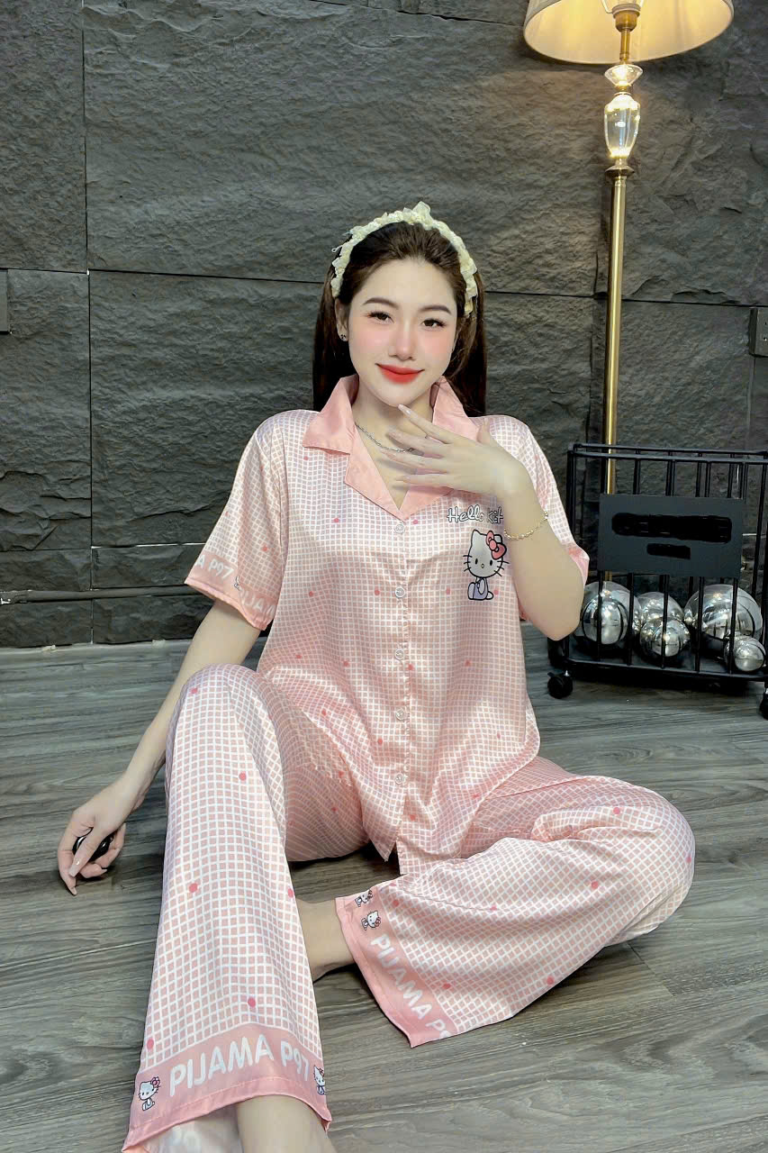 Đồ bộ tay ngắn lụa latin