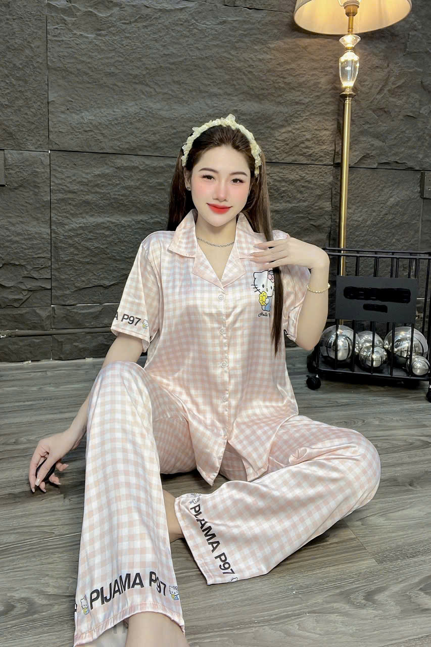 Đồ bộ tay ngắn lụa latin