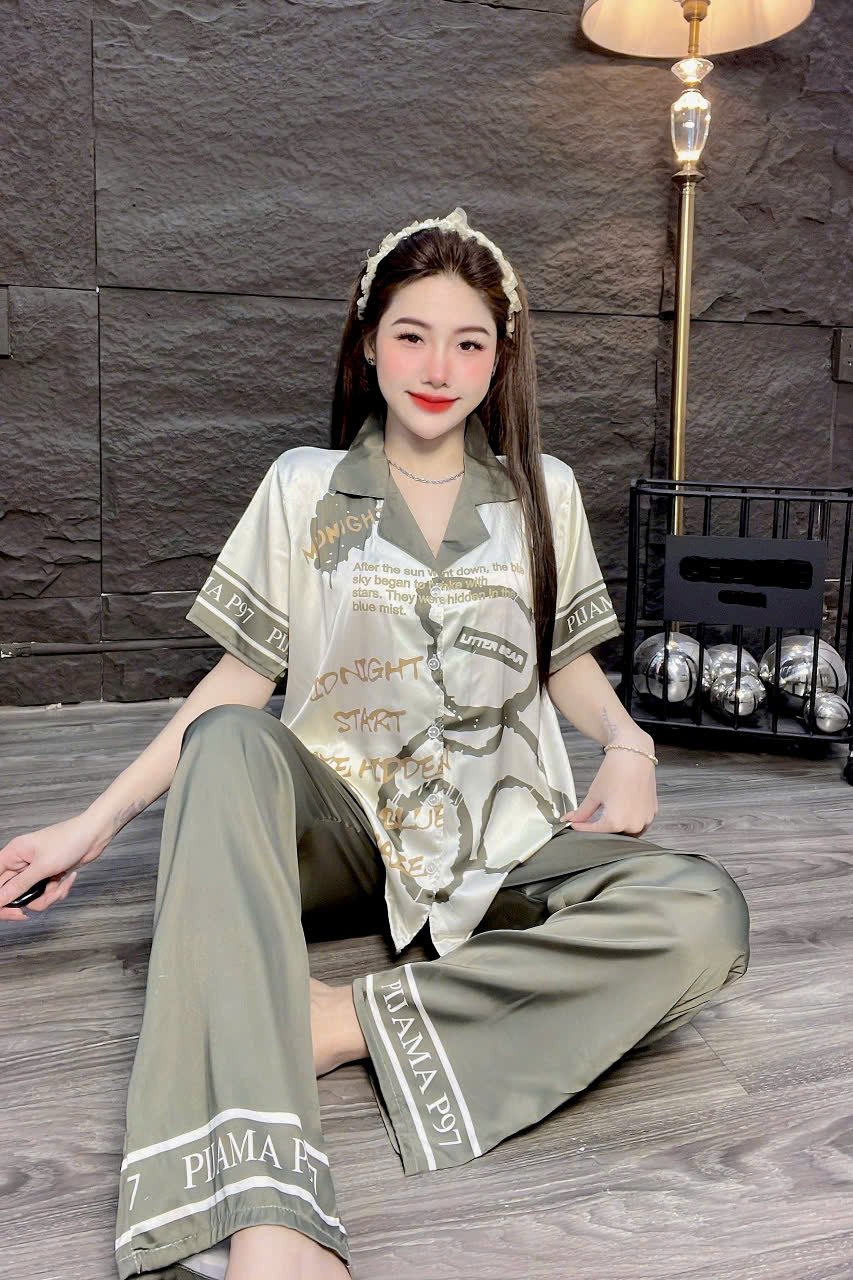 Đồ bộ tay ngắn lụa latin