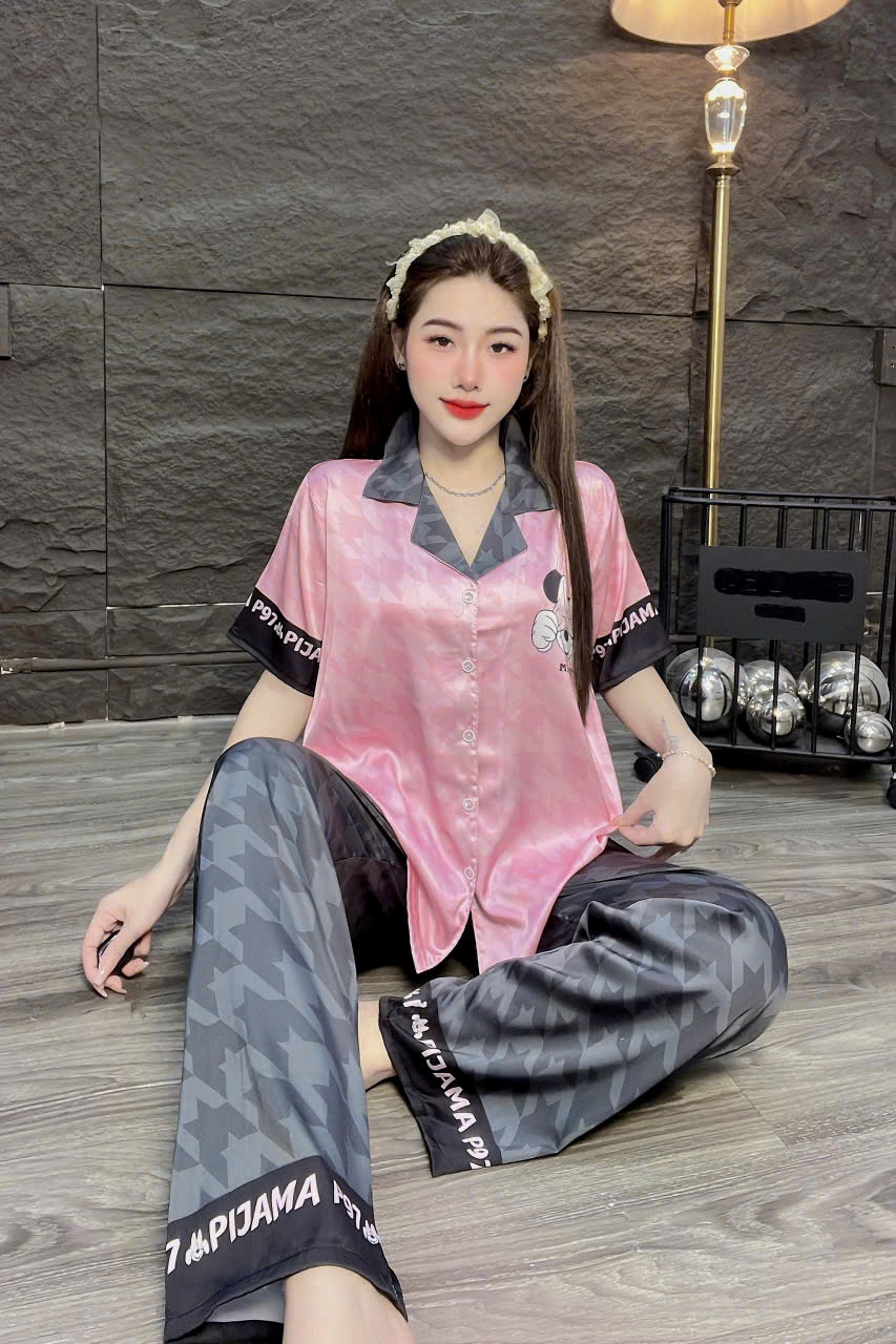 Đồ bộ tay ngắn lụa latin