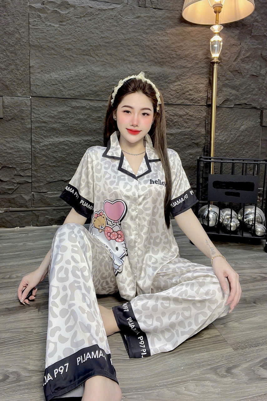 Đồ bộ tay ngắn lụa latin