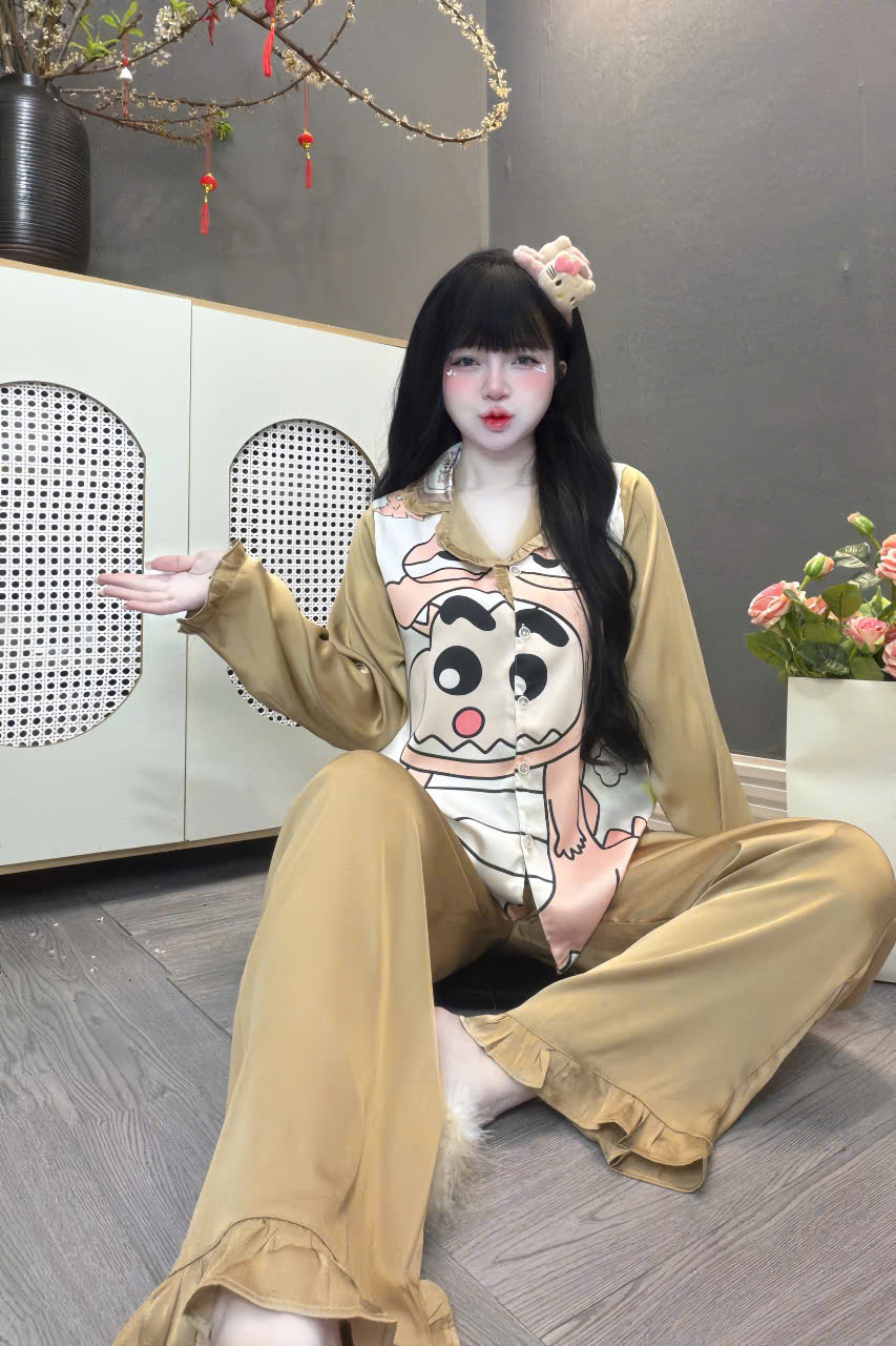 Đồ bộ tay dài lụa latin