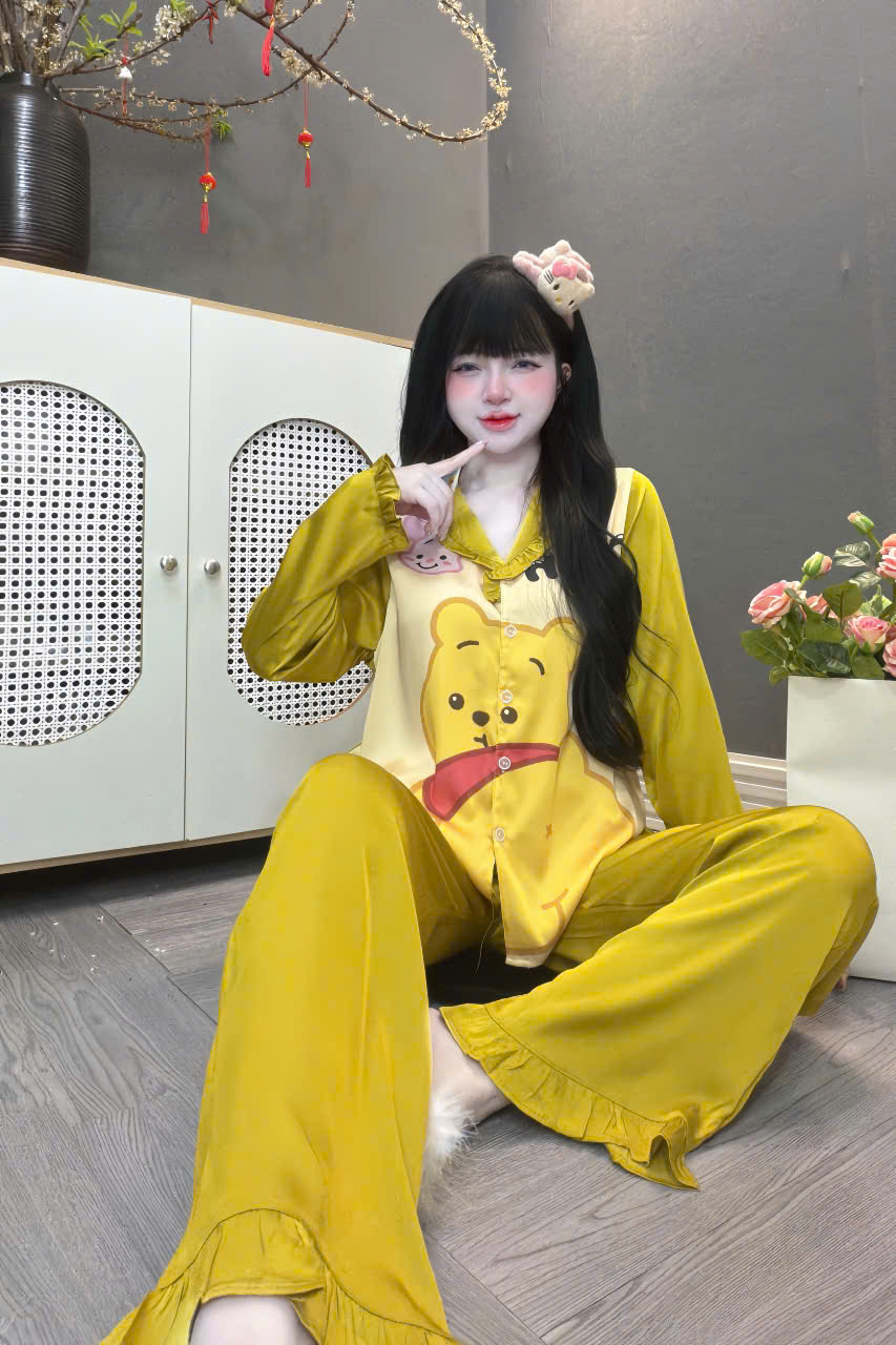 Đồ bộ tay dài lụa latin