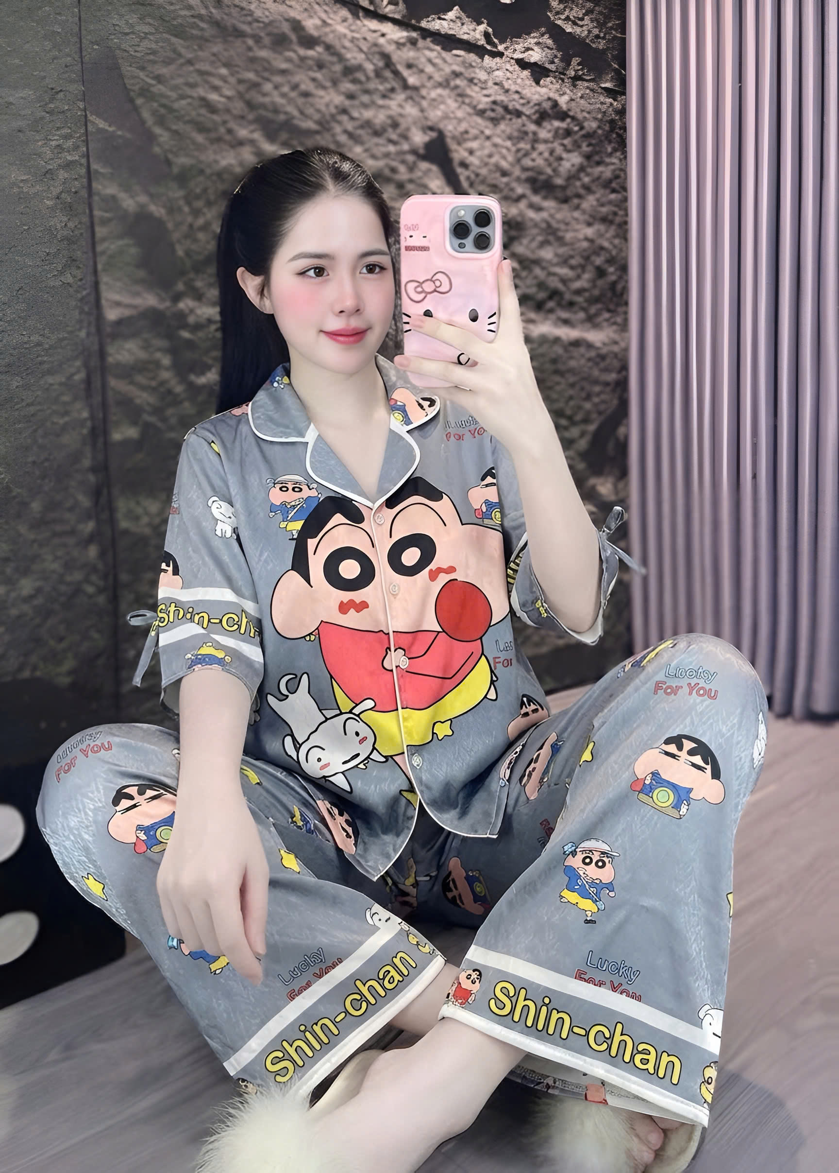 Đồ bộ tay lững lụa xước