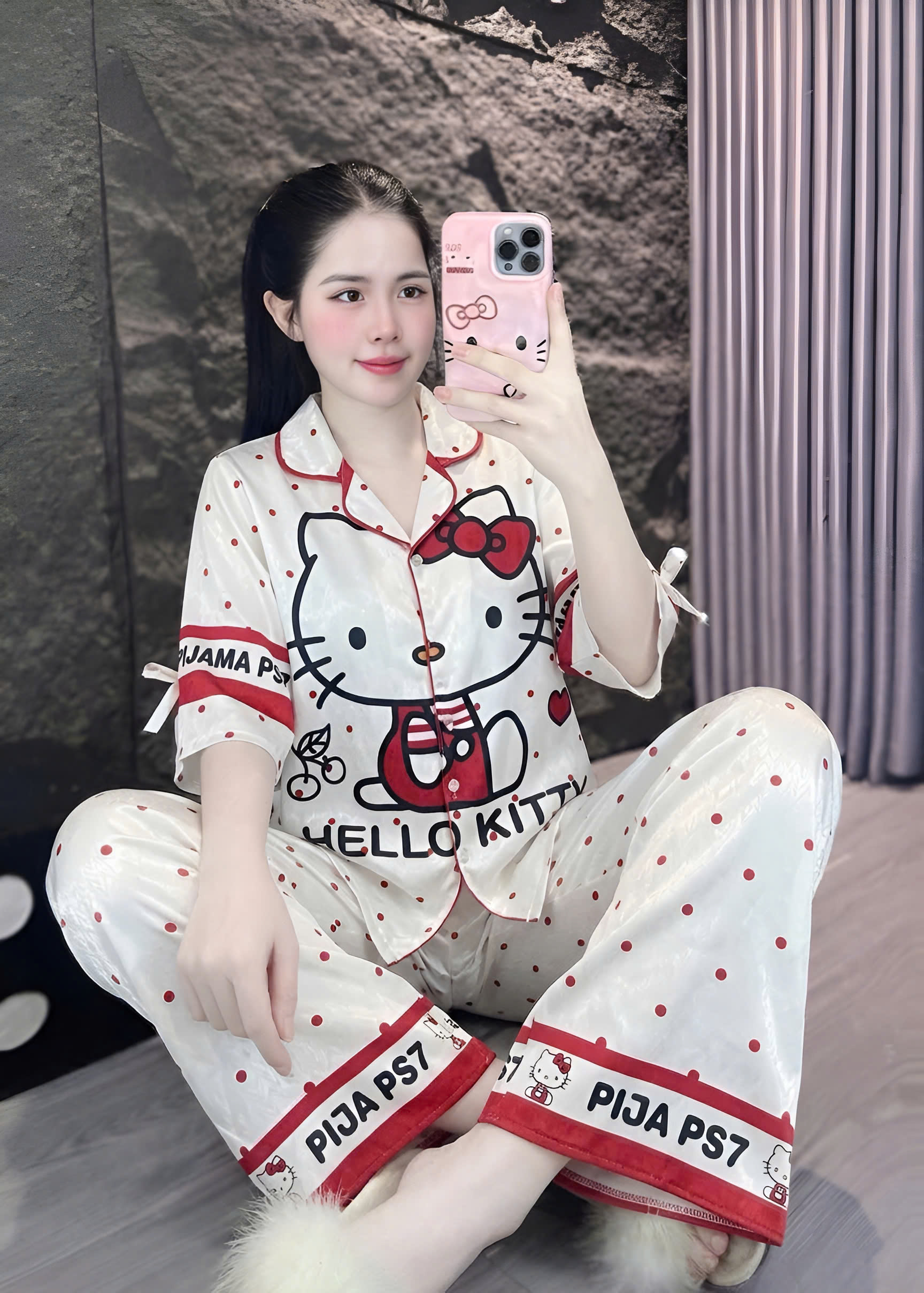Đồ bộ tay lững lụa xước