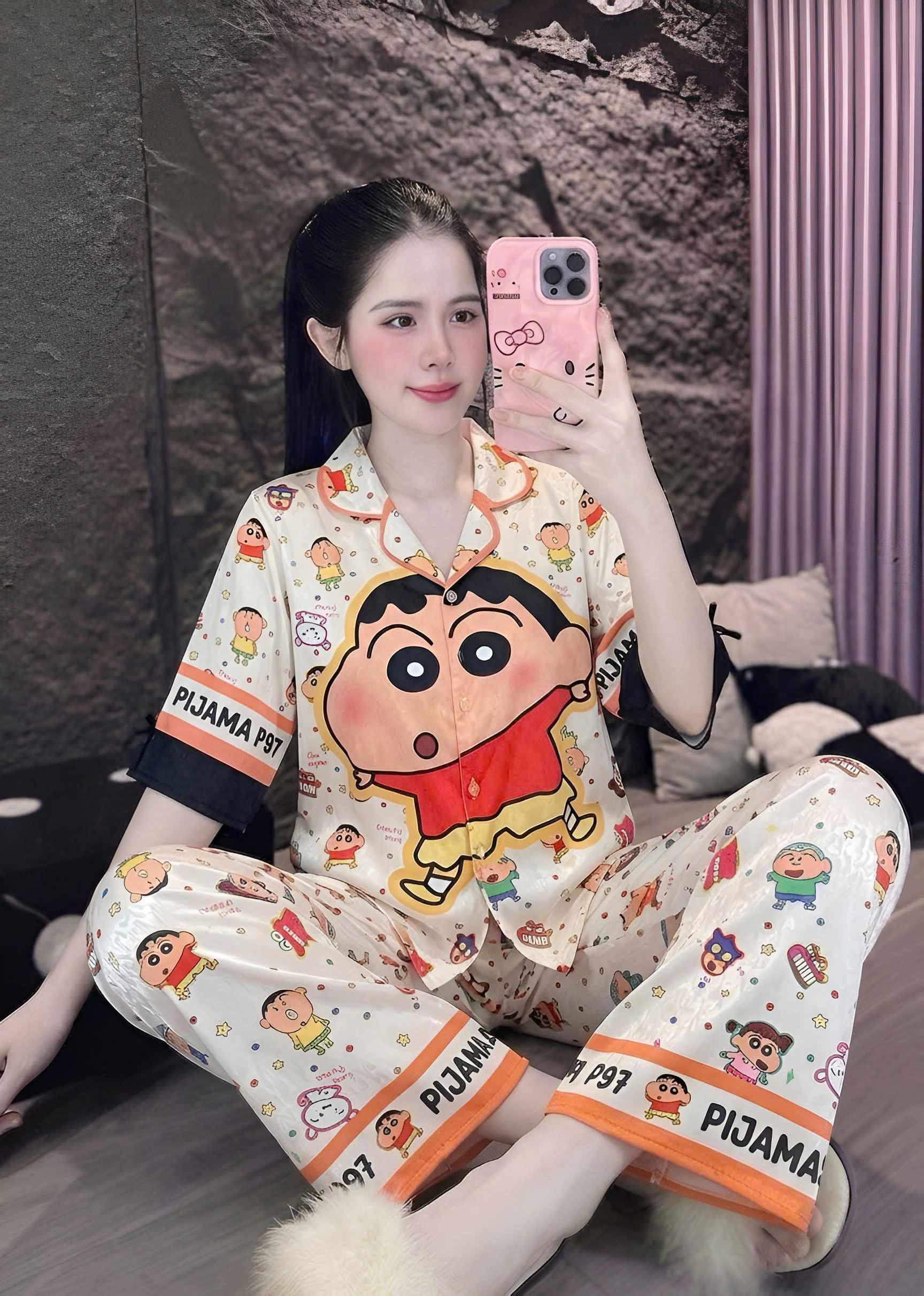 Đồ bộ tay lững lụa xước