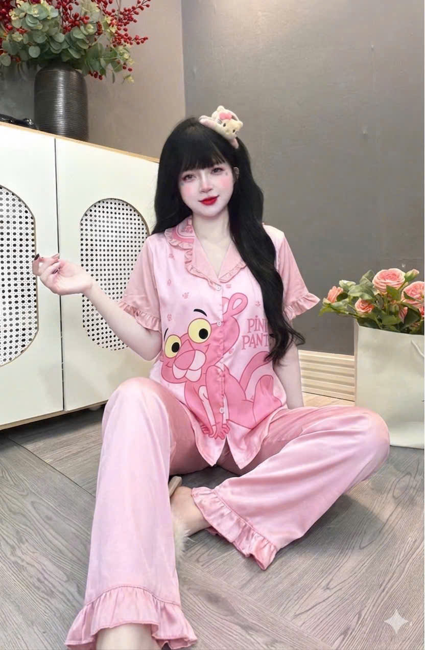 Đồ bộ tay ngắn lụa latin
