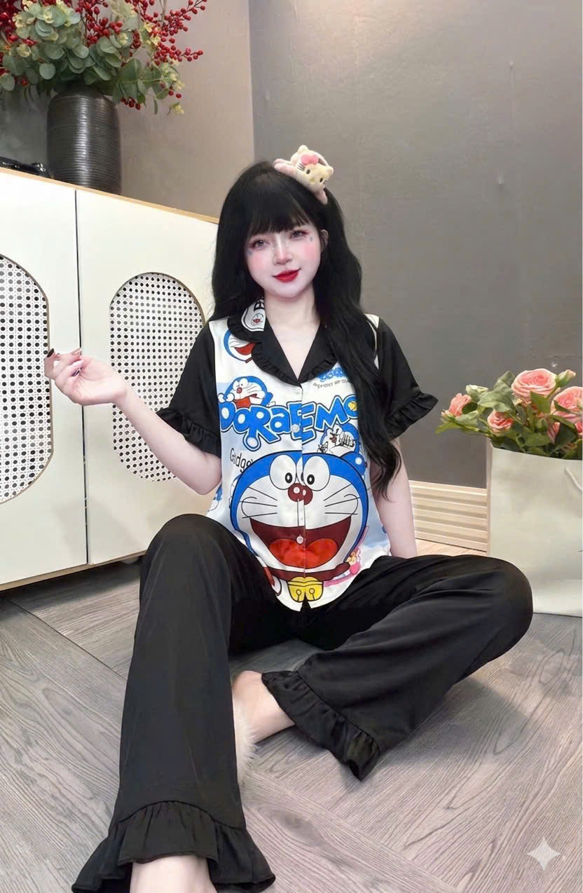 Đồ bộ tay ngắn lụa latin