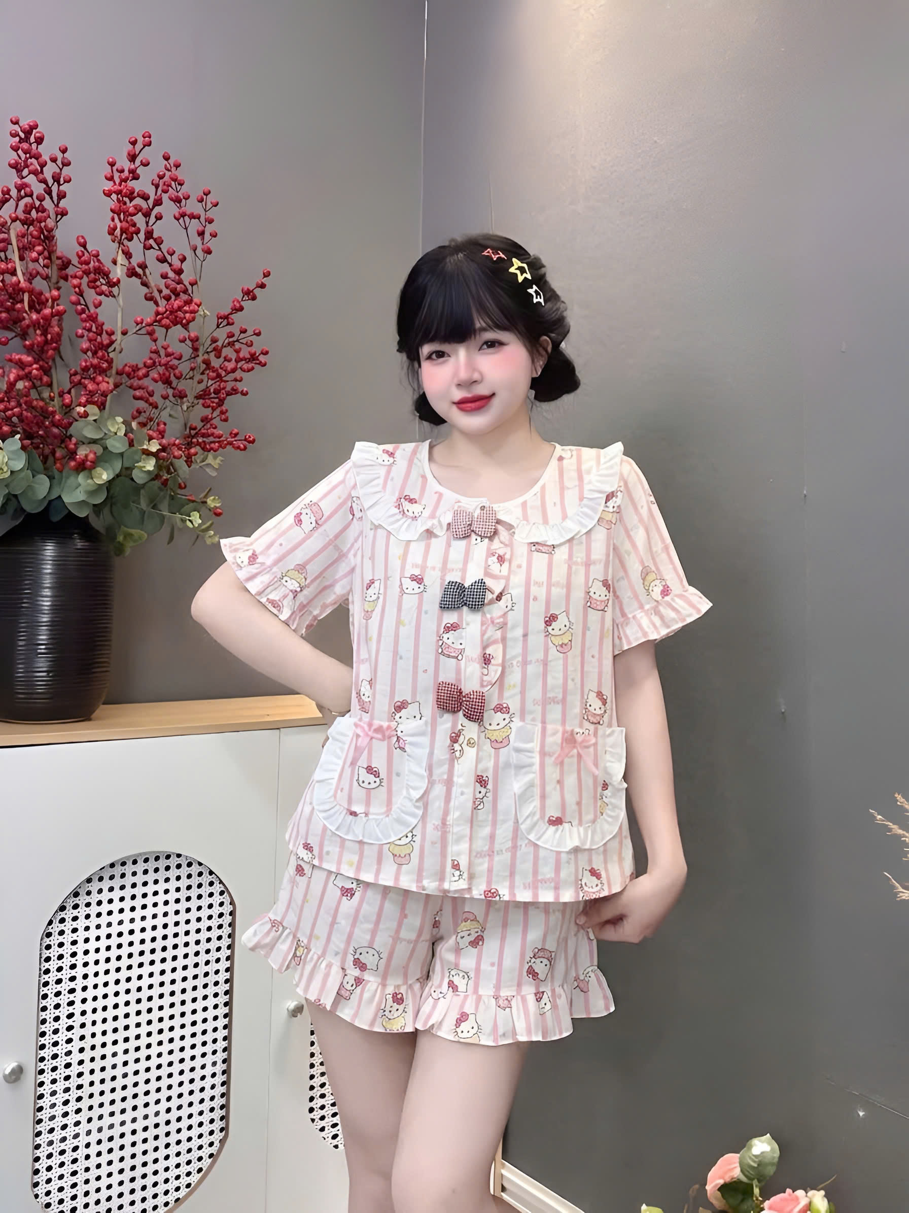 14 mẫu đùi lụa đũi phối nơ
