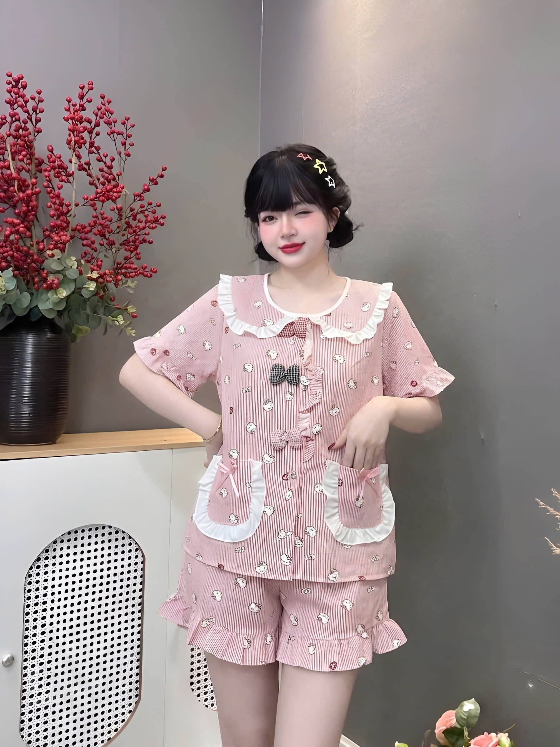 14 mẫu đùi lụa đũi phối nơ