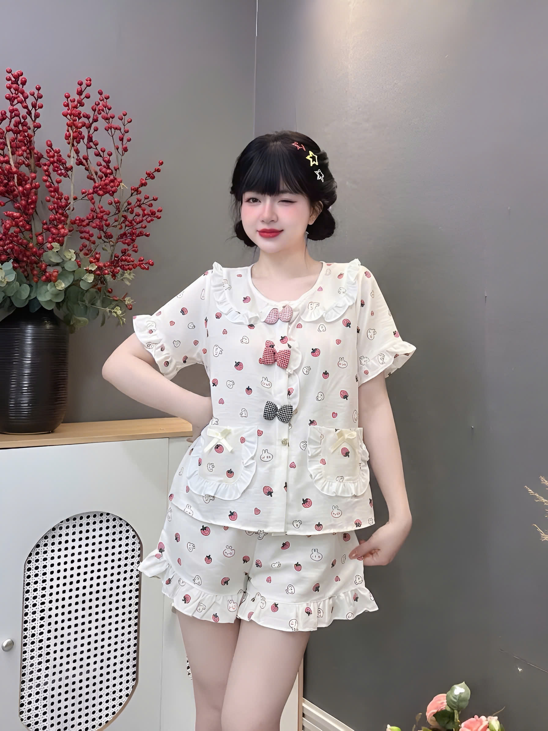 14 mẫu đùi lụa đũi phối nơ