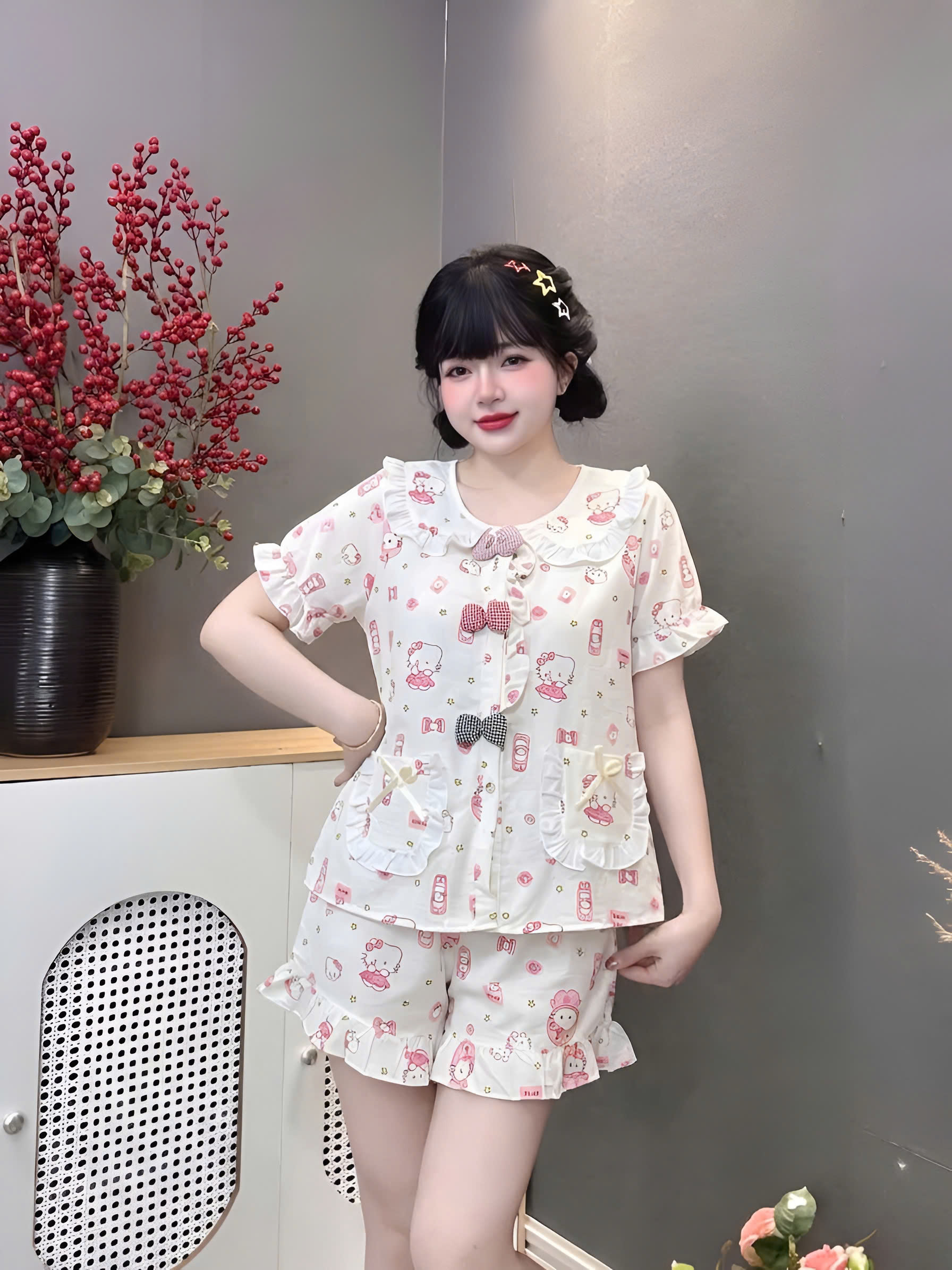 14 mẫu đùi lụa đũi phối nơ