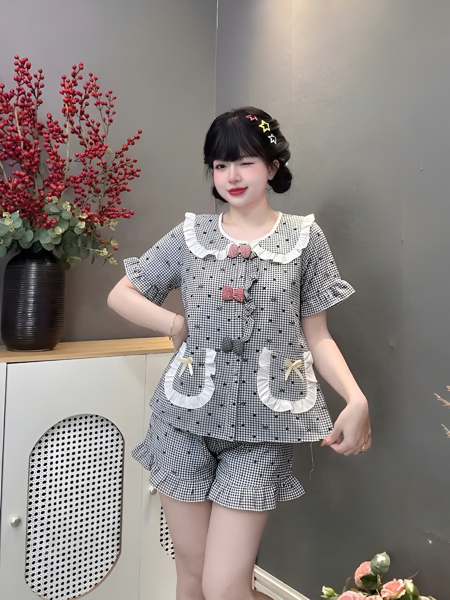14 mẫu đùi lụa đũi phối nơ