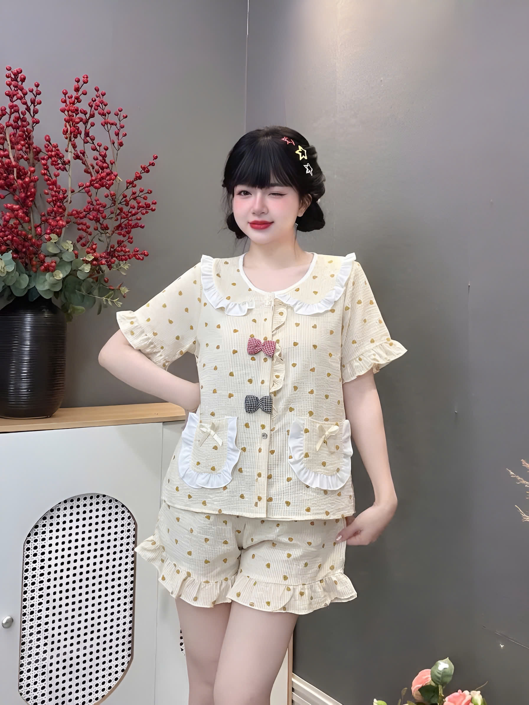 14 mẫu đùi lụa đũi phối nơ
