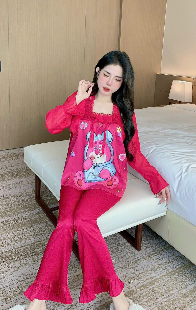 28 Đồ bộ tay dài lụa xước