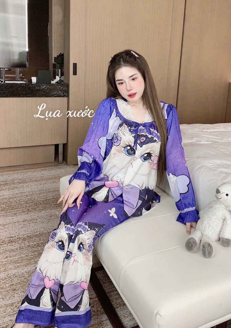 28 Đồ bộ tay dài lụa xước