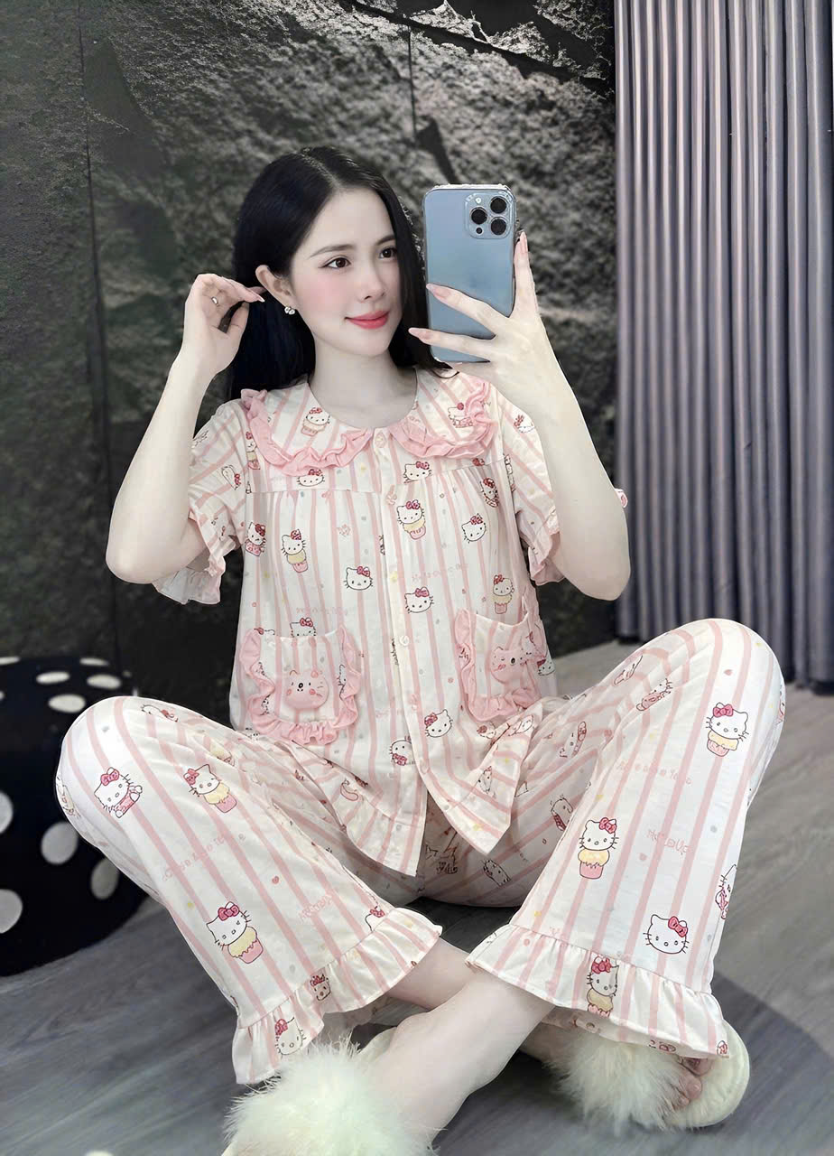 10 mẫu tay ngắn lụa đũi mềm gắn gấu