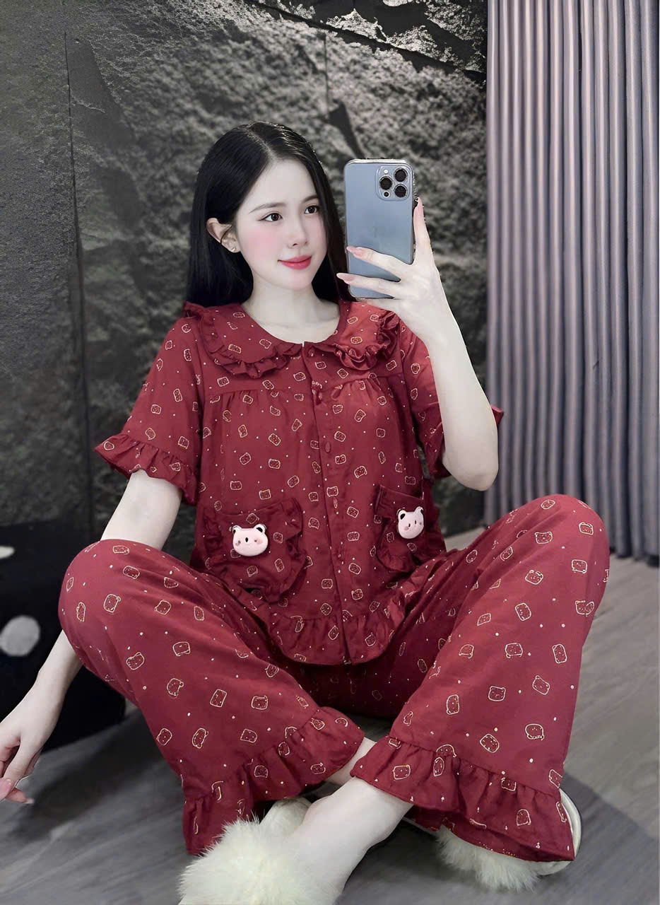 10 mẫu tay ngắn lụa đũi mềm gắn gấu