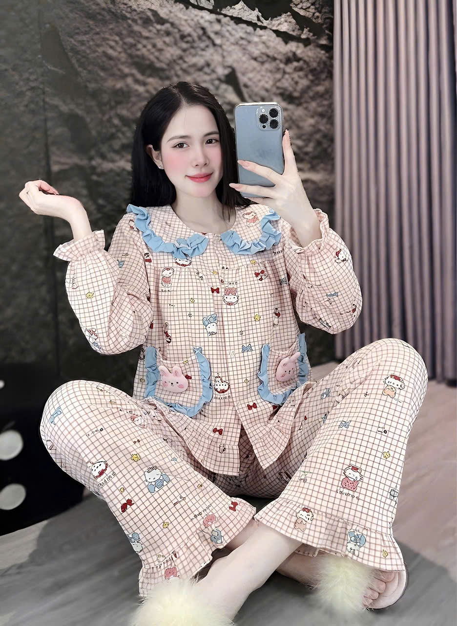10 mẫu tay dài lụa đũi mềm gắn gấu