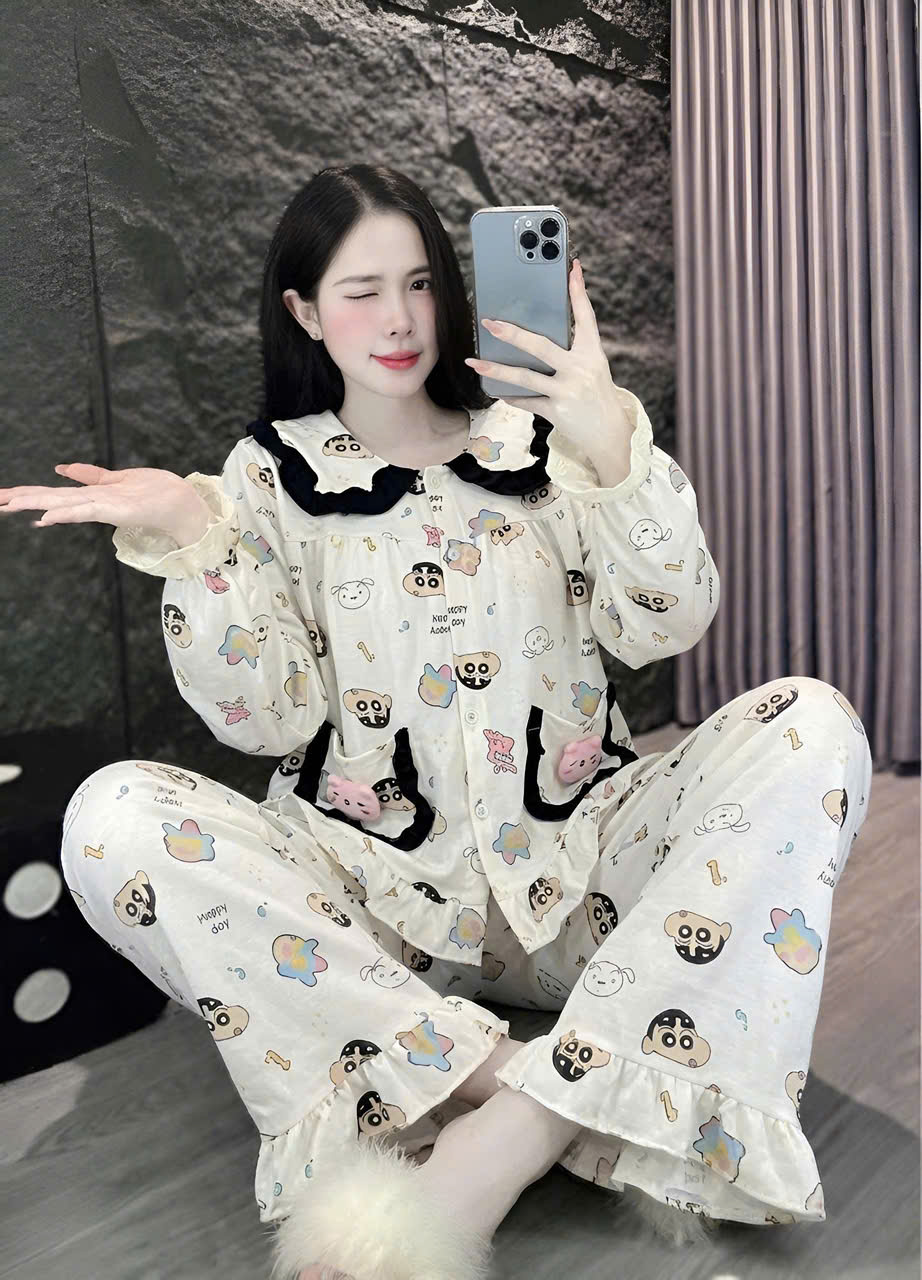 10 mẫu tay dài lụa đũi mềm gắn gấu