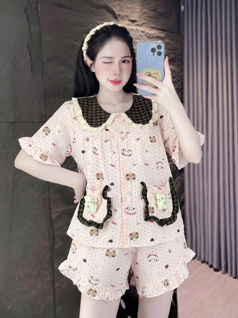 13 mẫu đùi lụa đũi mềm gắn gấu
