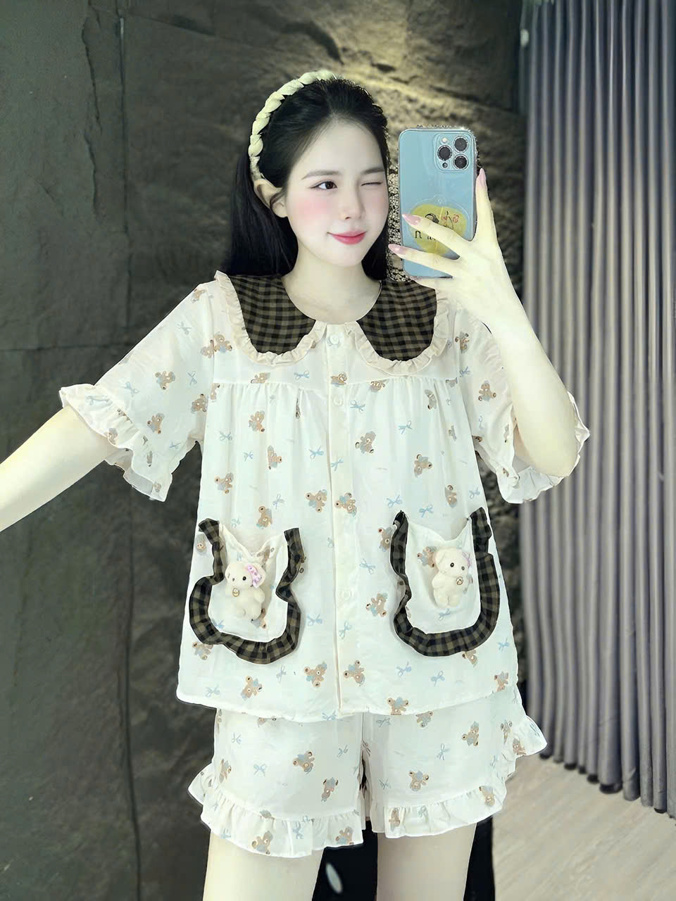 13 mẫu đùi lụa đũi mềm gắn gấu